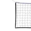 Сетка волейбол Д=3,0 мм яч. 100*100 белый Разм. 1,0*9,5 м обш. с 4-ех сторон, верх/низ лента 5 см ПА