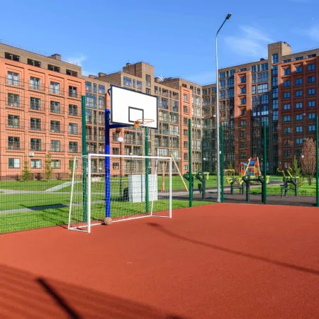 Баскетбольная стойка уличная одноопорная для игрового щита 1050х1800 мм вынос 1200 мм ZAVODSPORTA за 39&nbsp;600 ₽ купить в Калуге