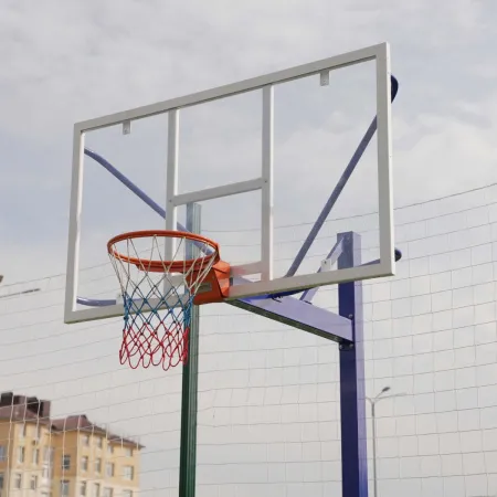 Баскетбольная стойка уличная одноопорная для игрового щита 1050х1800 мм вынос 1200 мм ZAVODSPORTA за 39&nbsp;600 ₽ купить в Калуге
